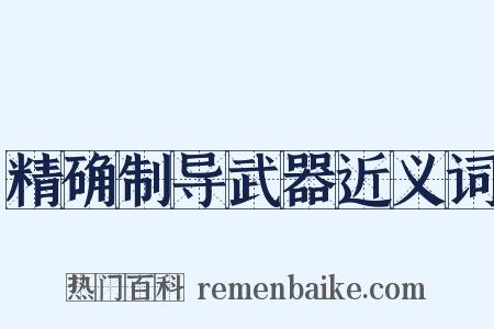 精确制导武器近义词是什么意思的图片